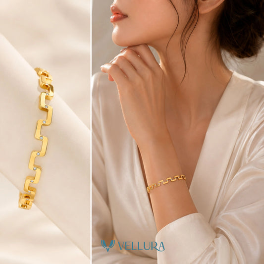 Geometric Gold Bracelet