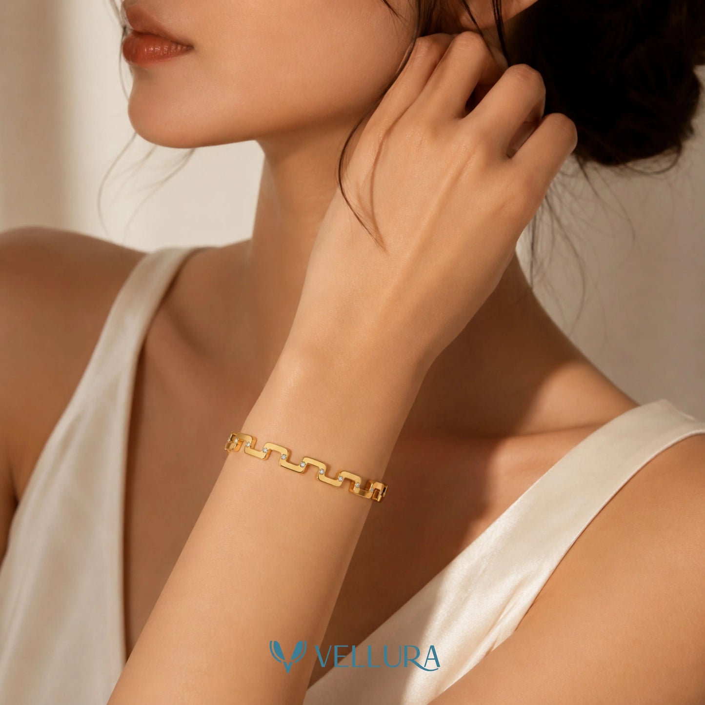 Geometric Gold Bracelet
