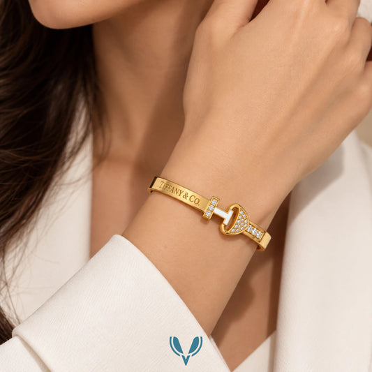 T-Bar CZ Bangle Bracelet