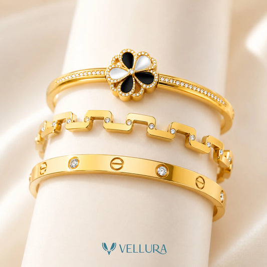 Gold Bracelet Stack 5