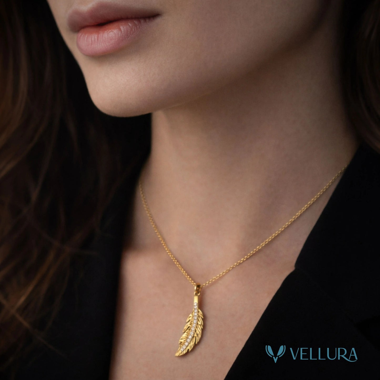 Feather Gold Necklace