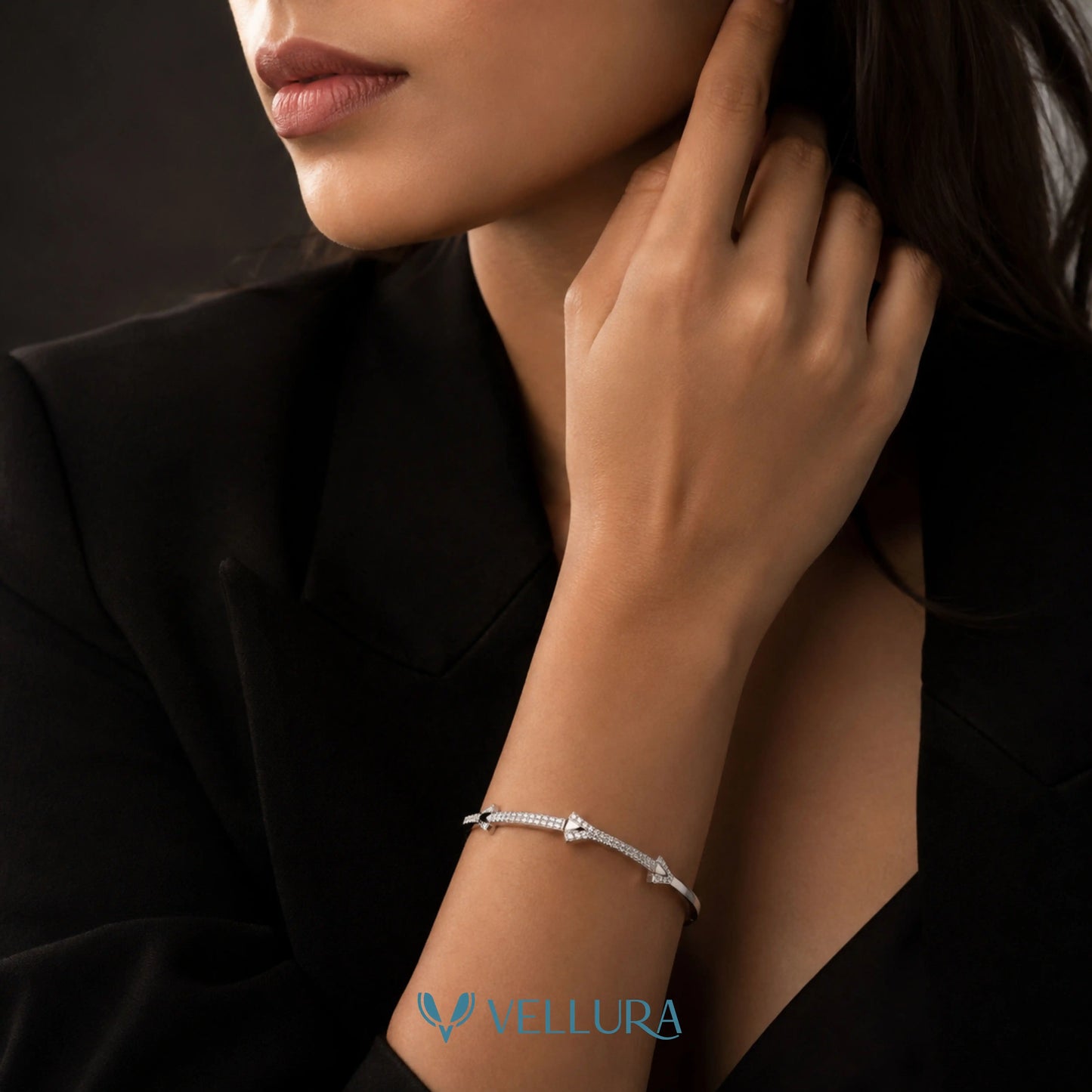 Silver Studded Arrow Bracelet