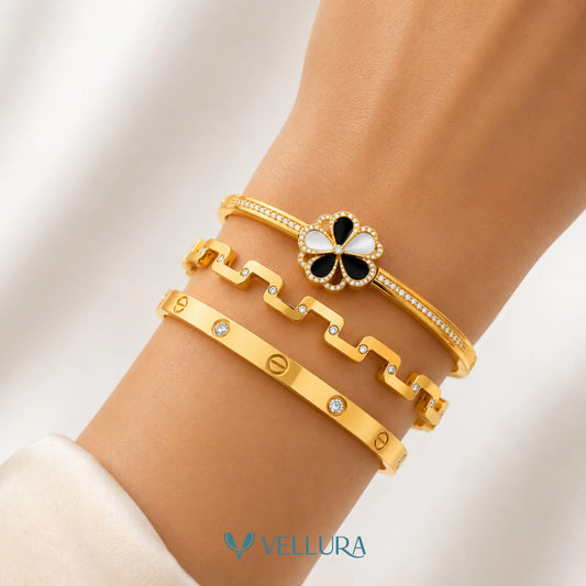 Gold Bracelet Stack 5