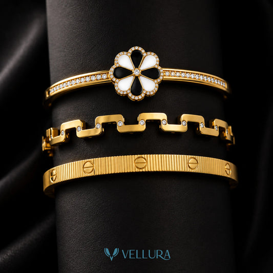Gold Bracelet Stack 6