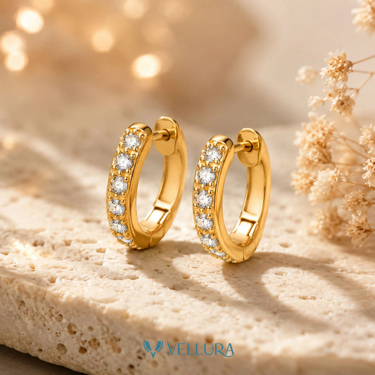 CZ Huggie Hoop Earrings