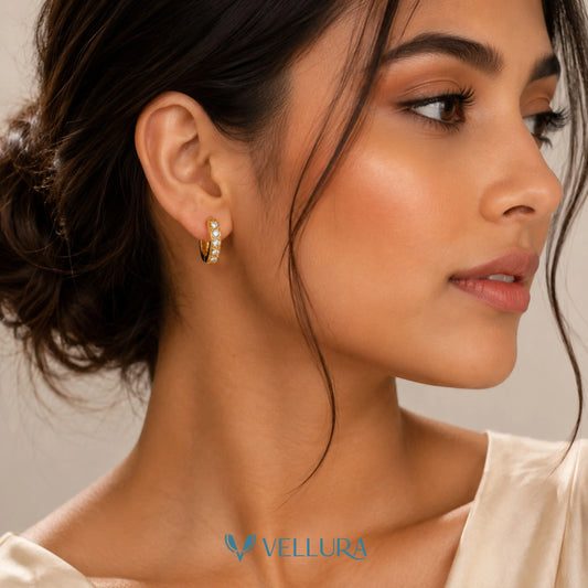 CZ Huggie Hoop Earrings