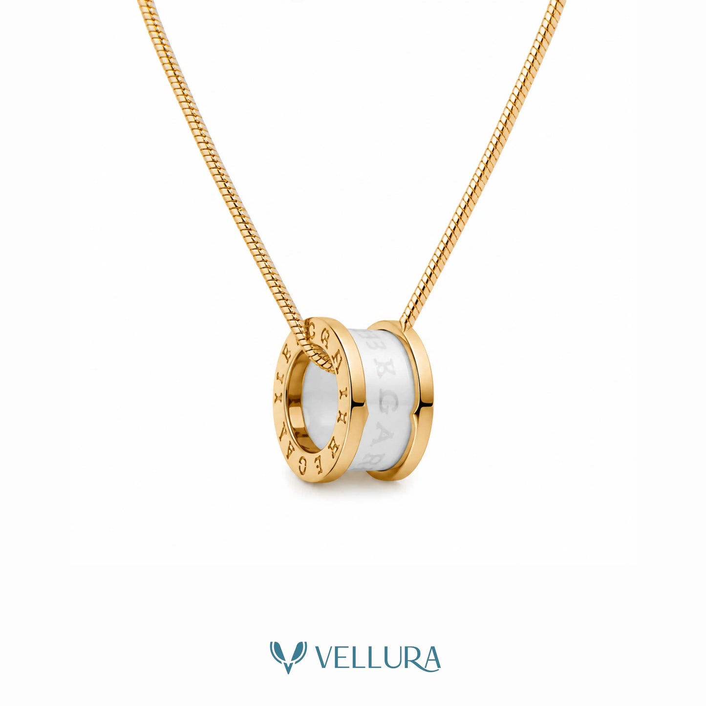 BVLGARI Inspired Ring Pendant Necklace