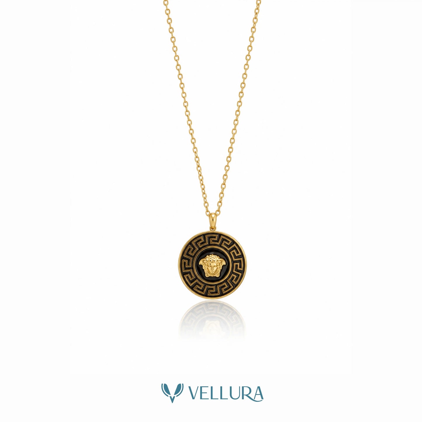 Versace Inspired Medusa Pendant Necklace