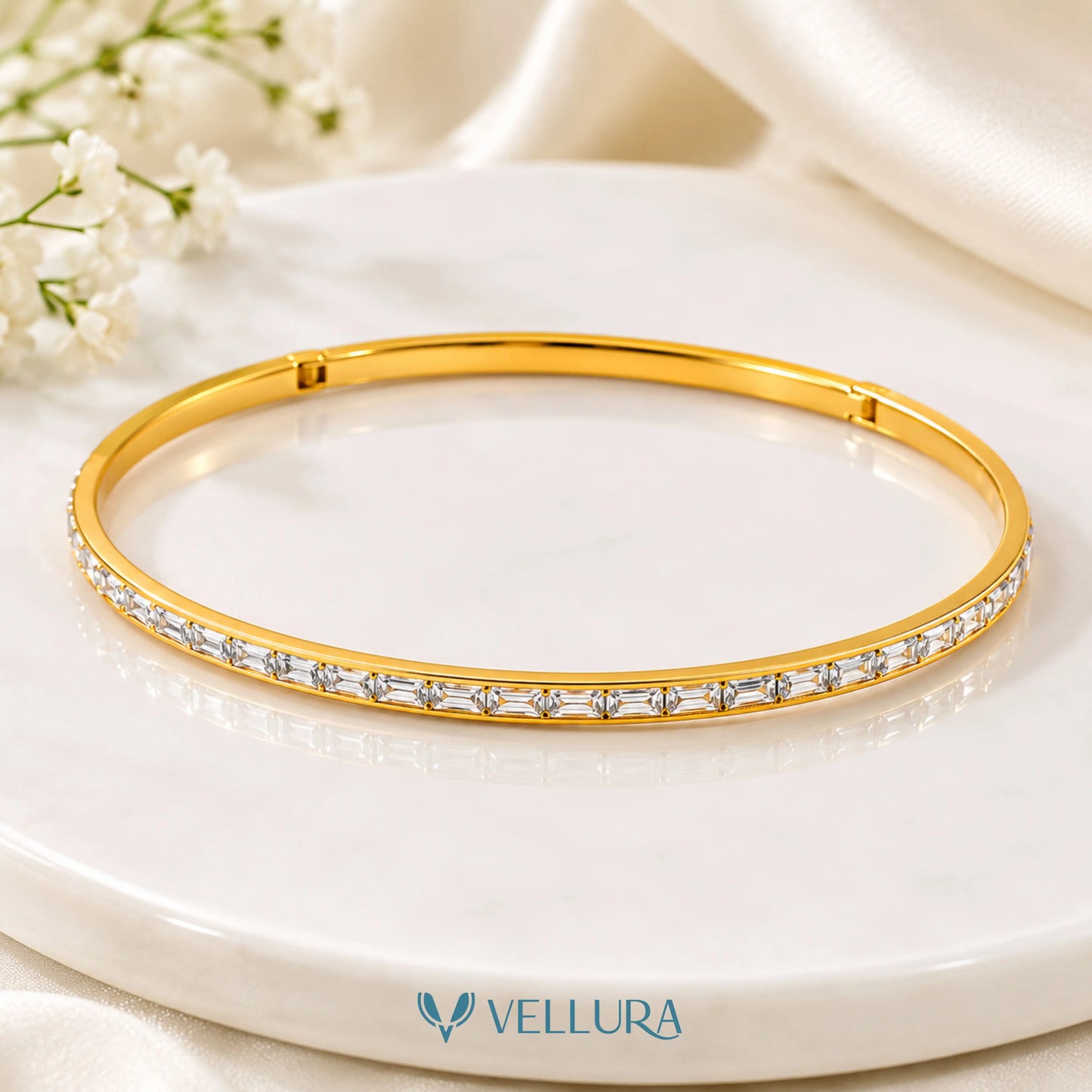 Crystal Tennis Bangle Bracelet