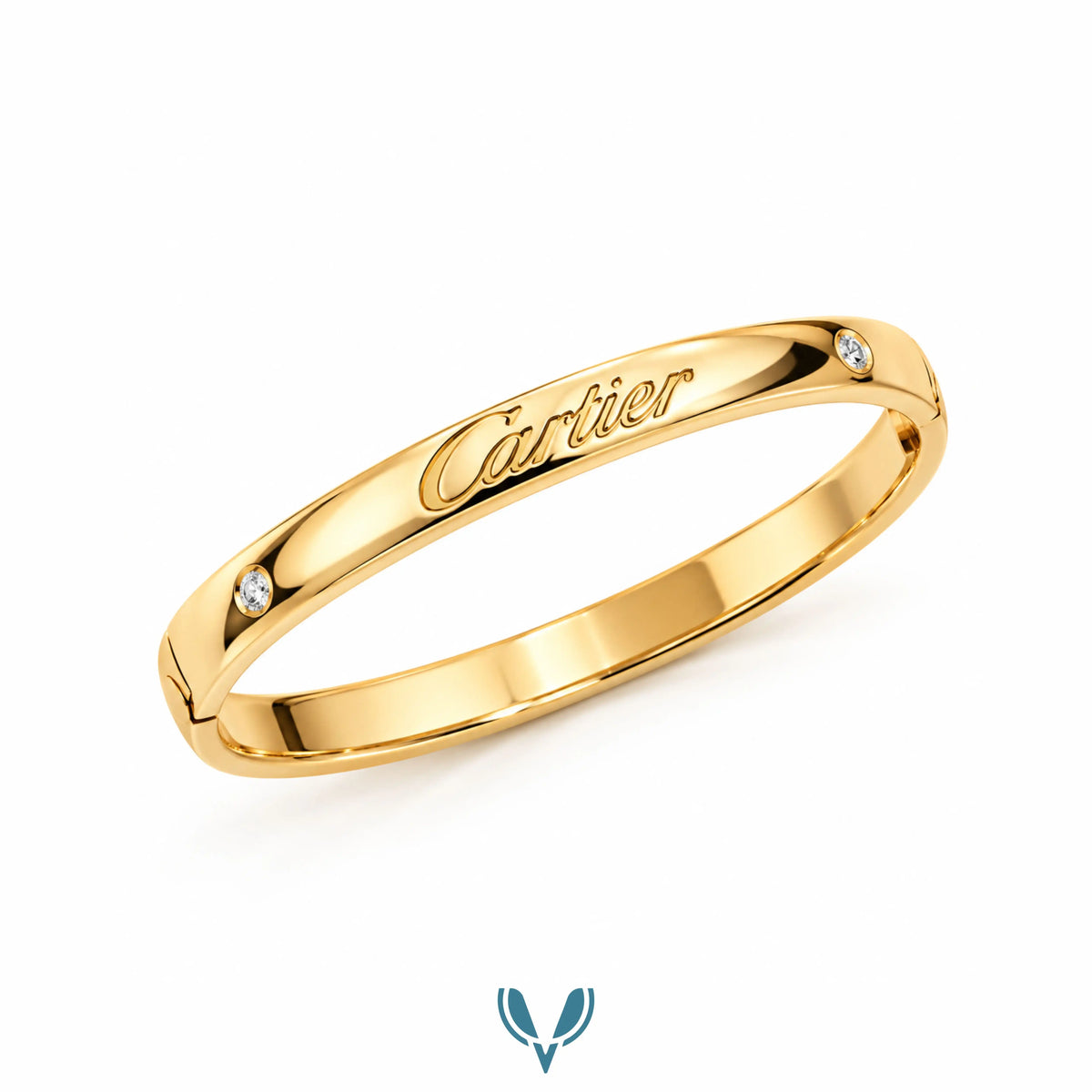 Cartier Inspired CZ Bangle Bracelet