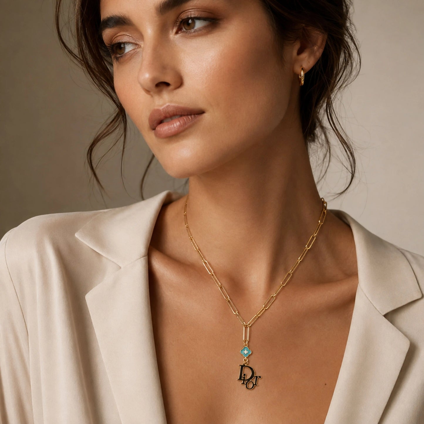 Dior Inspired Gold plated Necklace
