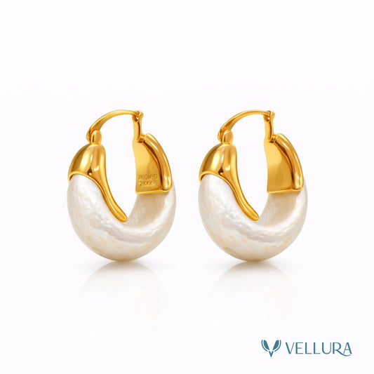 Pearl Hoop Earrings