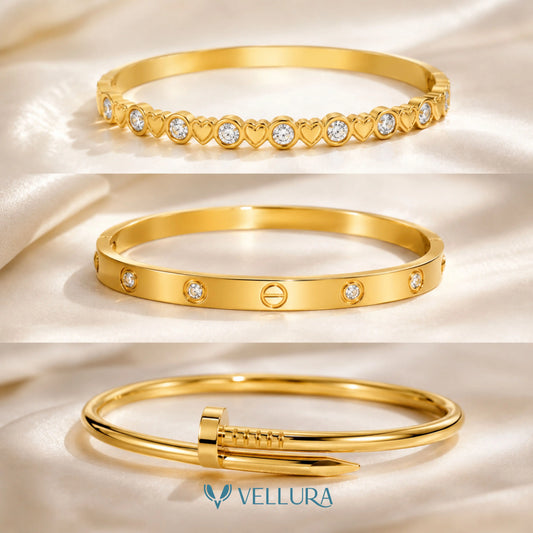 Gold Bracelet Stack 7