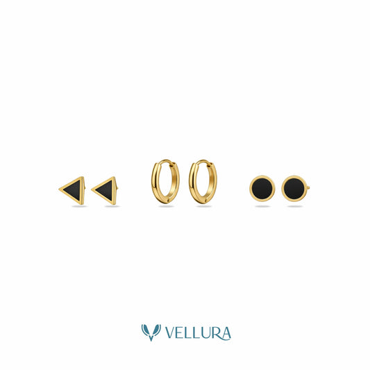 Minimal Earring Combo Set – Studs & Hoops