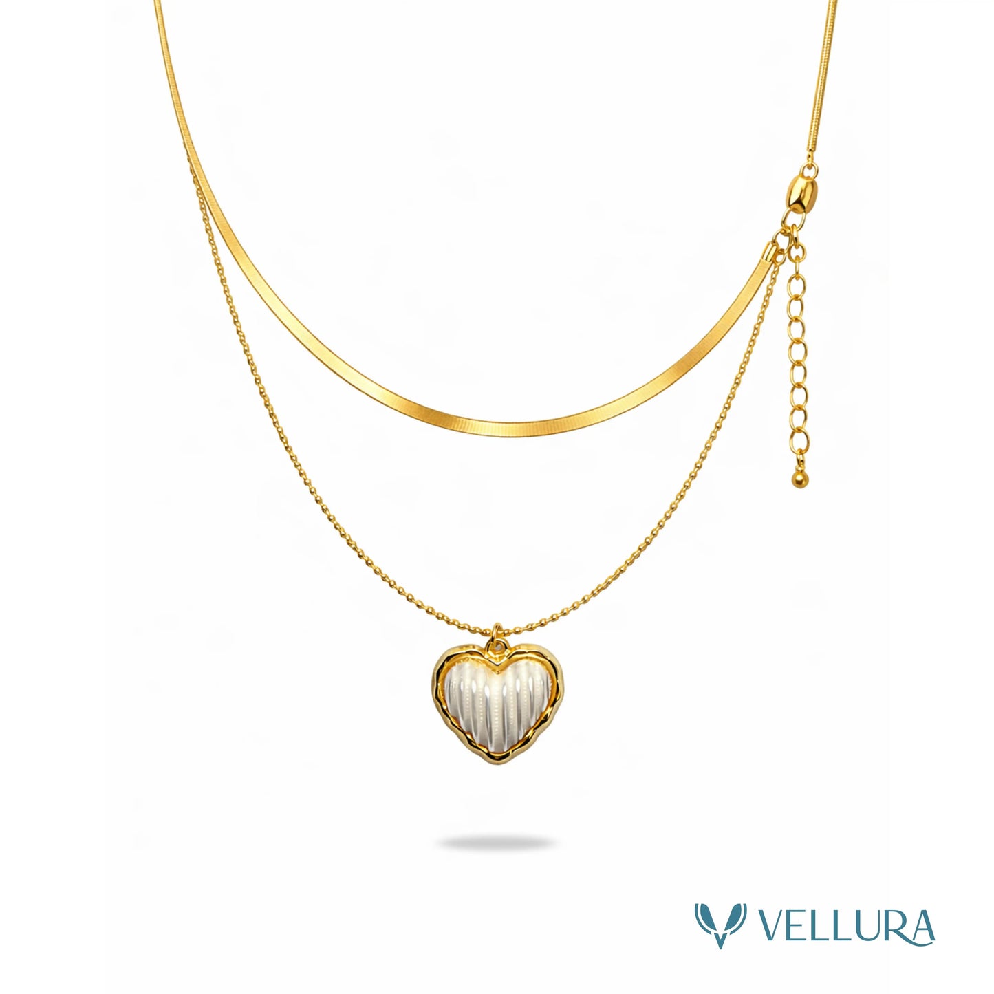 Layered Heart Gold Necklace