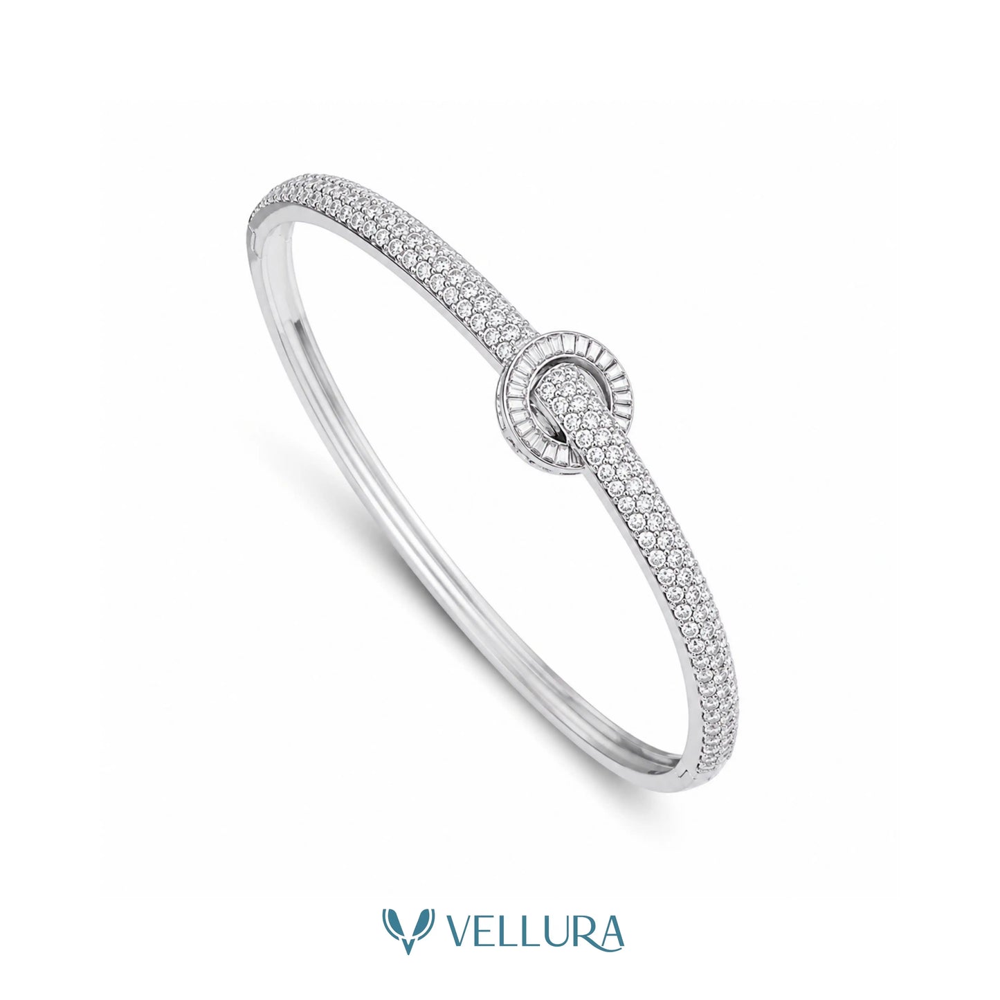 Silver Studded Knot Bracelet