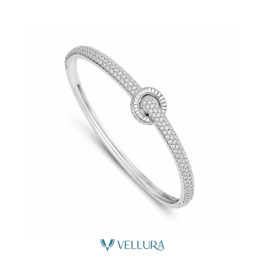 Silver Studded Knot Bracelet