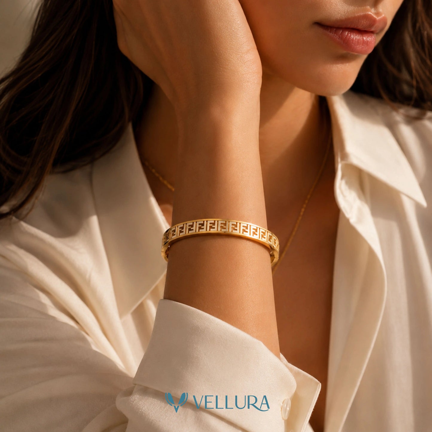 Greek Key Gold Bracelet