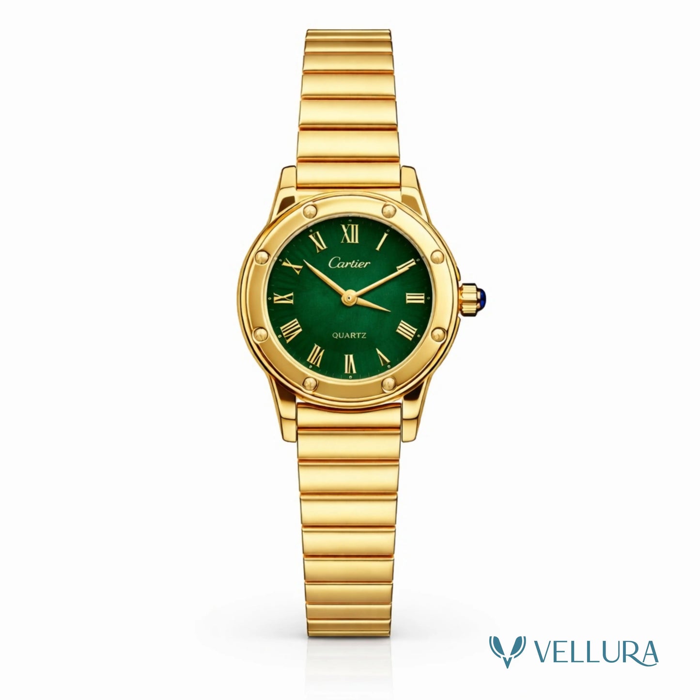 Gold Green Dial Watch