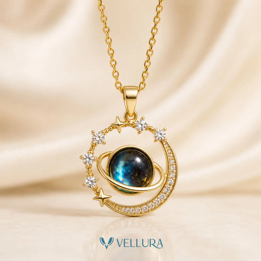 Celestial Galaxy Planet Pendant
