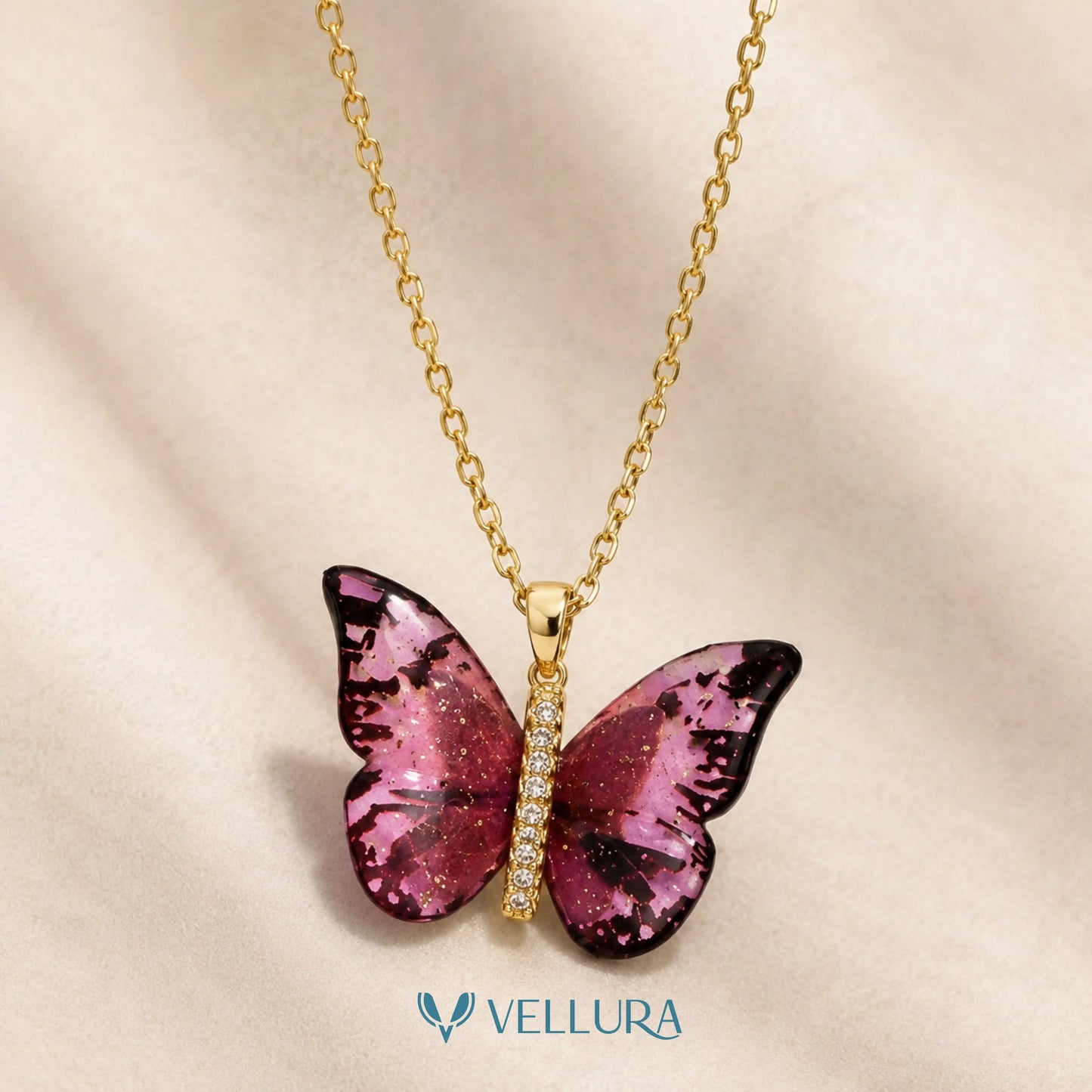 Purple Butterfly Pendant