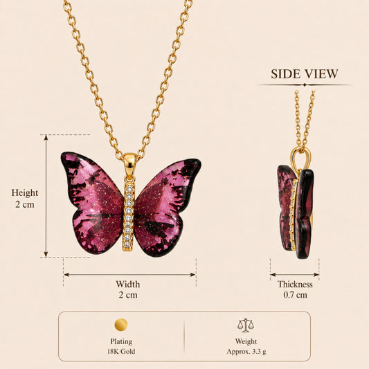 Purple Butterfly Pendant