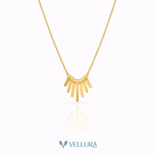 Fan Bar Gold Necklace