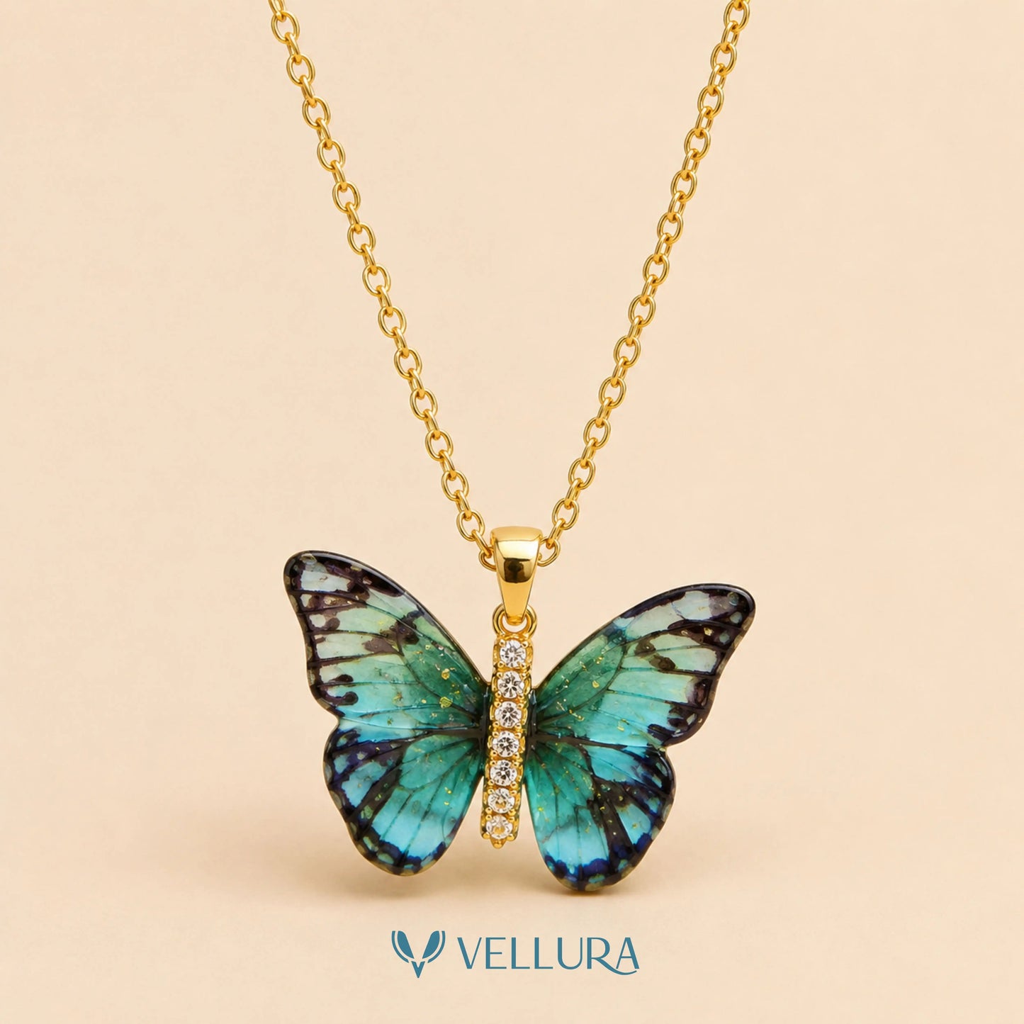 Blue Butterfly Pendant