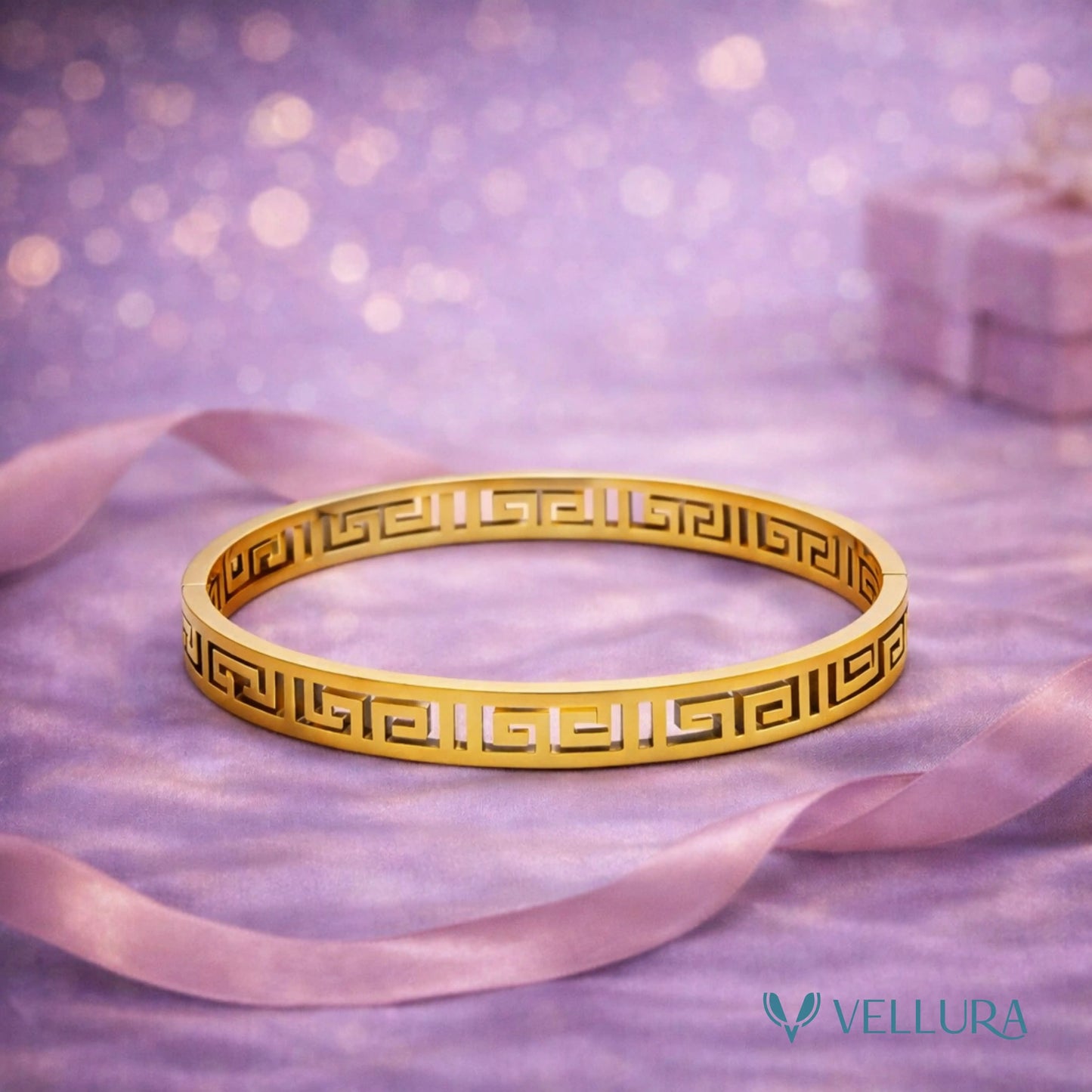 Greek Key Bangle Bracelet