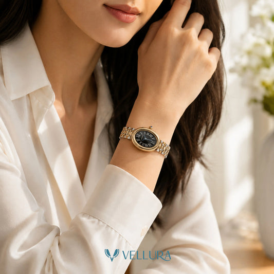 Midnight Royale Dual Tone Watch-Cartier Inspired