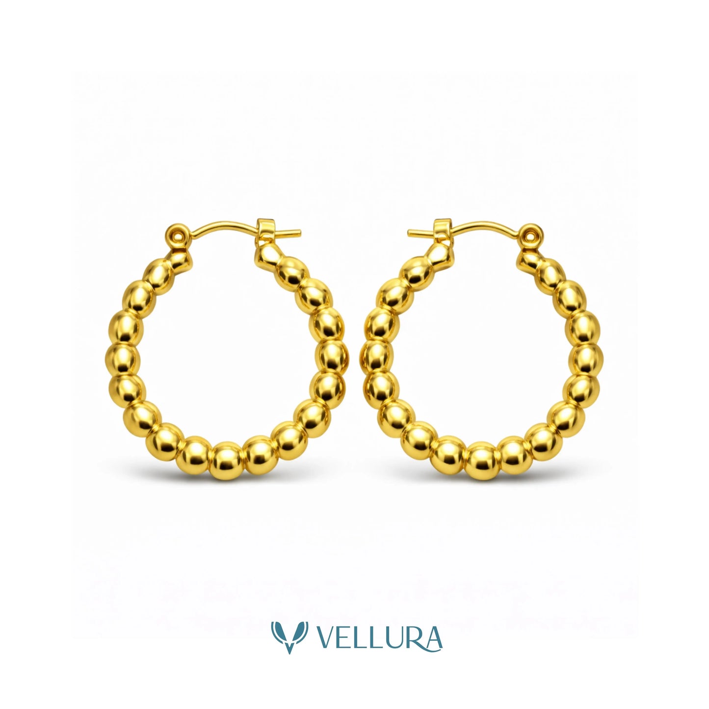 Gold Textured Hoop- Style 5