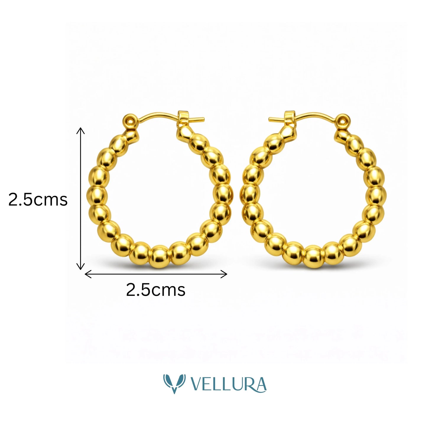 Gold Textured Hoop- Style 5