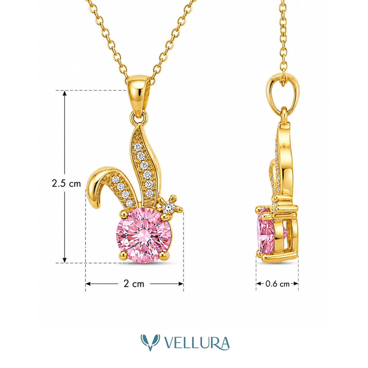 Crystal Bunny Pendant