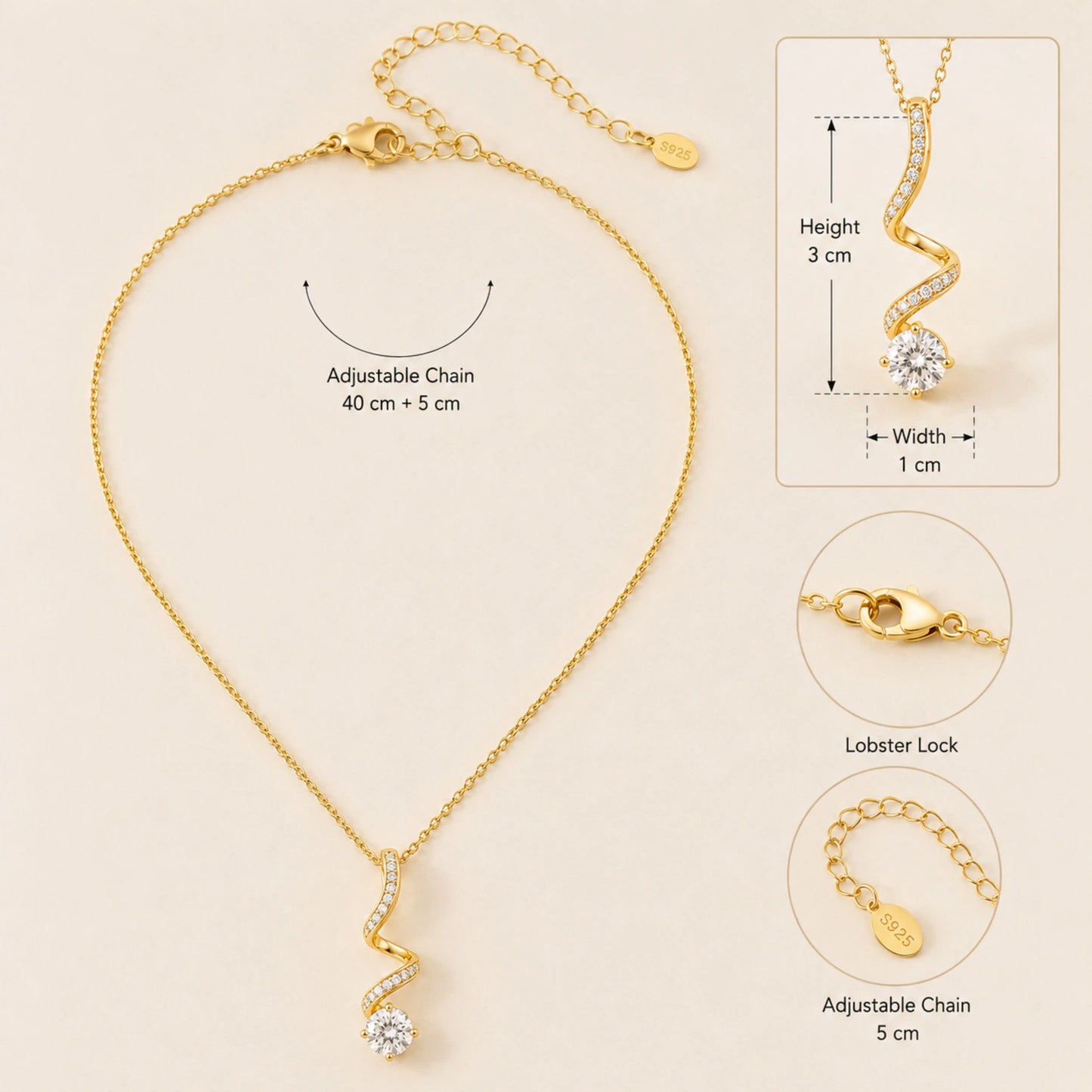 Twisted Solitaire Pendant