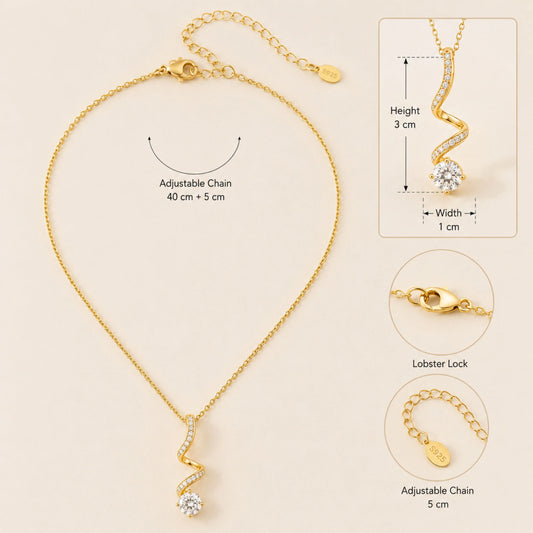 Twisted Solitaire Pendant