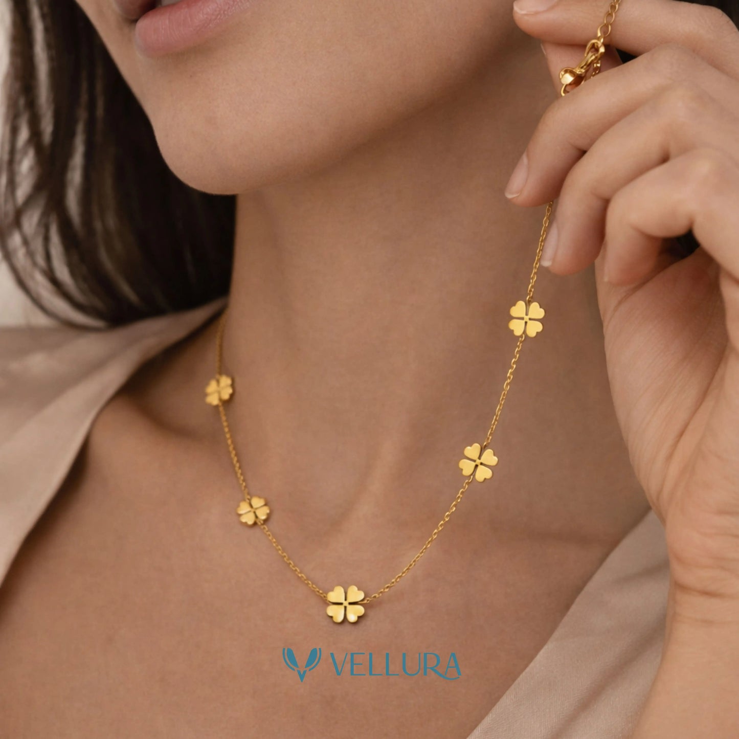 Gold Clover Necklace