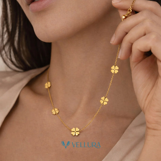 Gold Clover Necklace