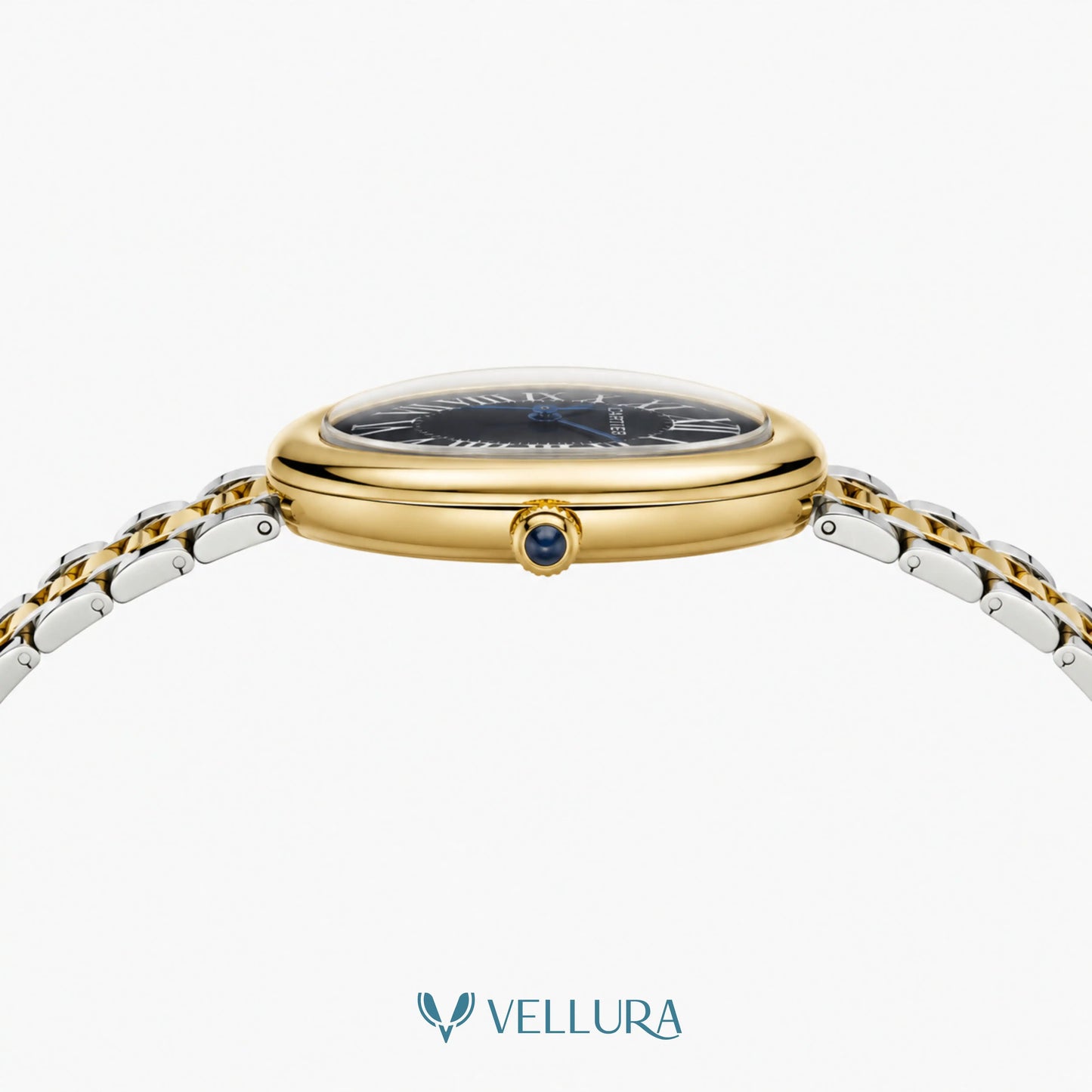Midnight Royale Dual Tone Watch-Cartier Inspired
