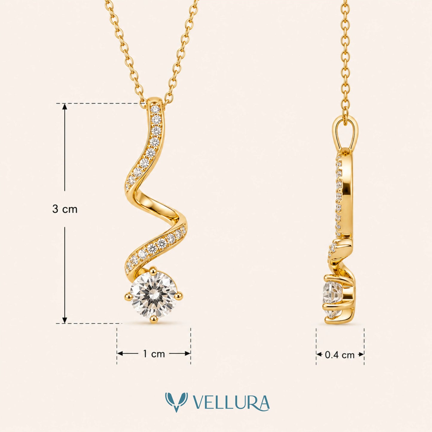 Twisted Solitaire Pendant