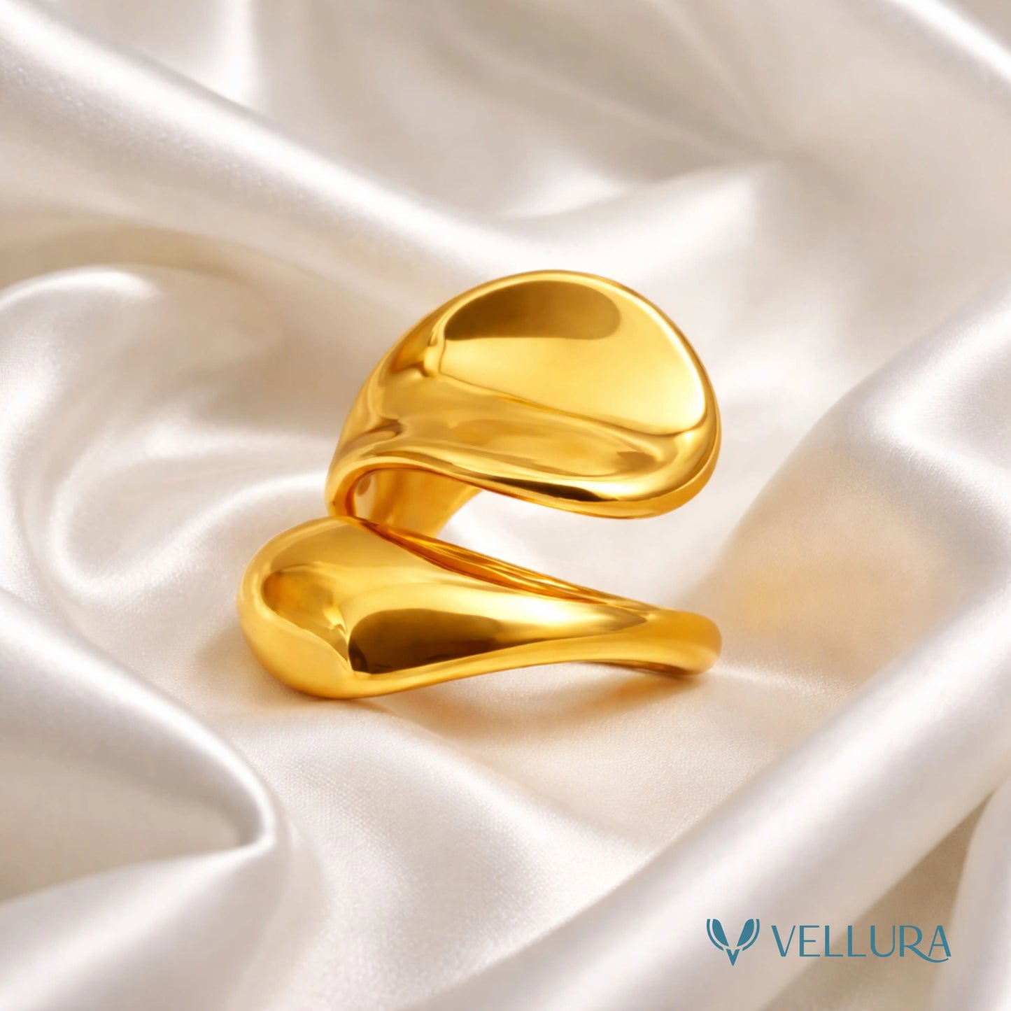 Gold Abstract Statement Ring