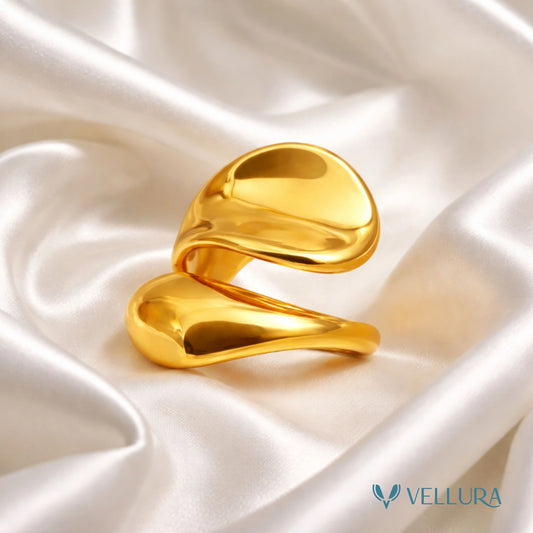 Gold Abstract Statement Ring