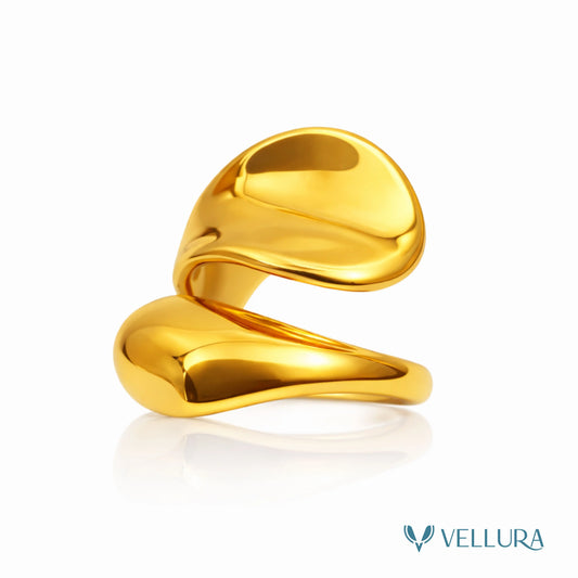Gold Abstract Statement Ring