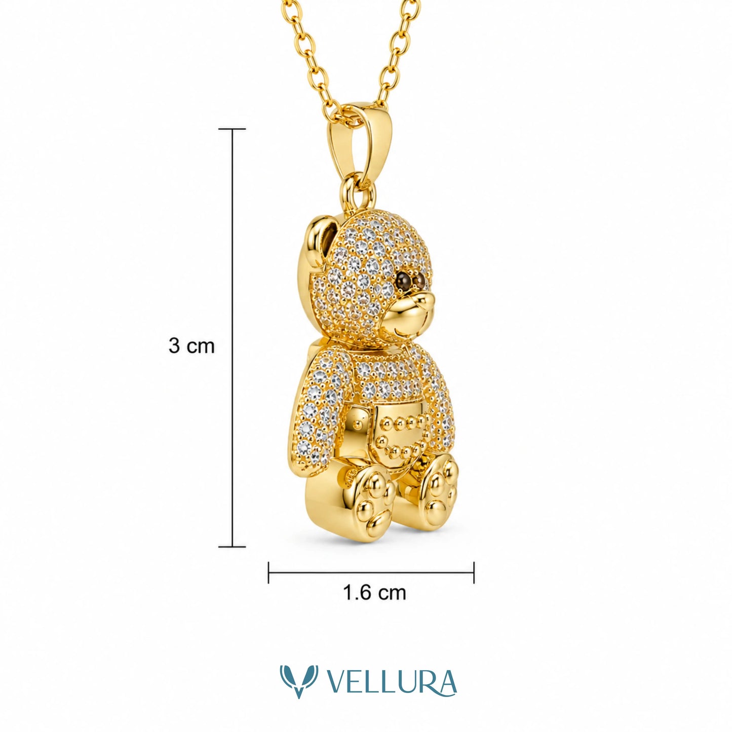 Crystal Teddy Bear Pendant