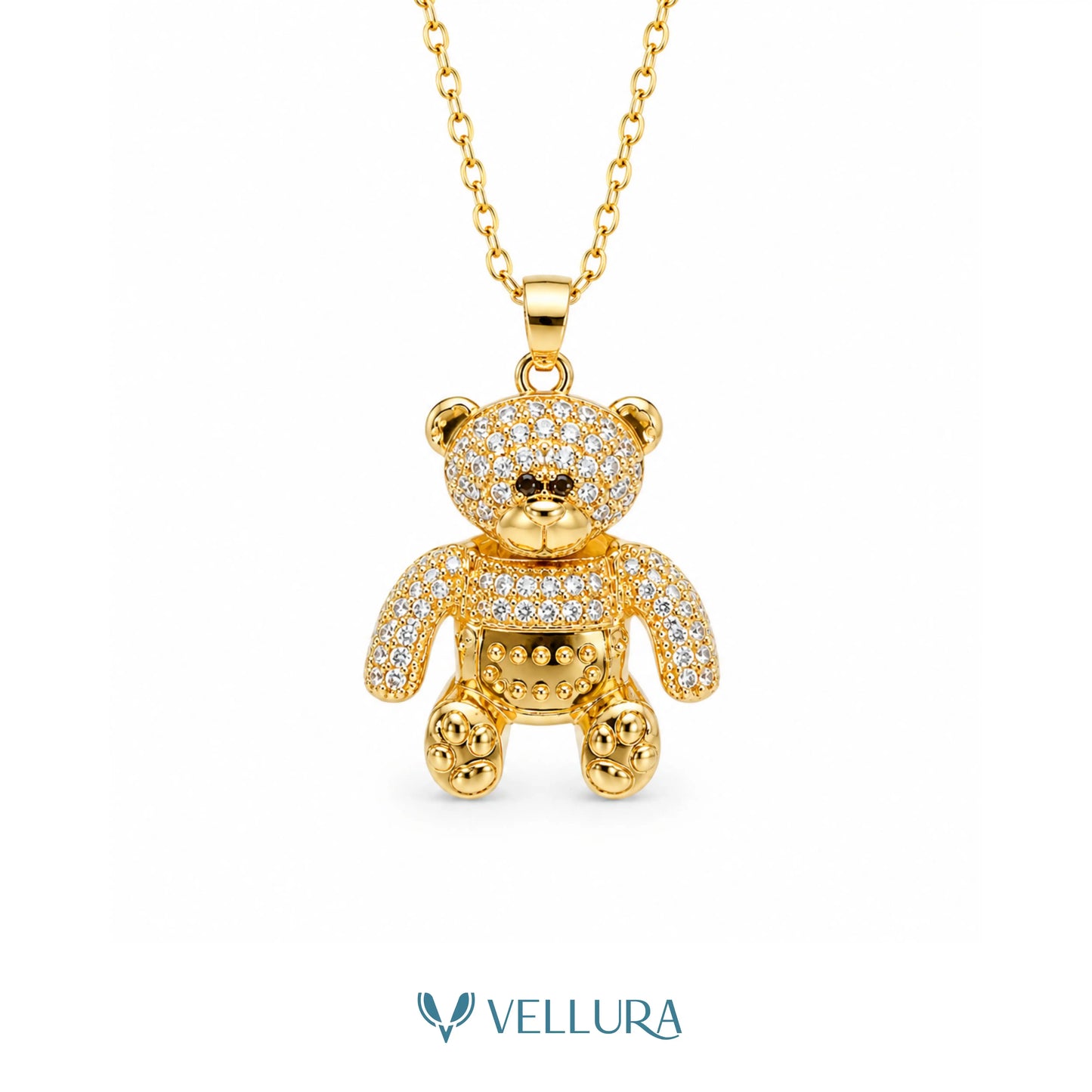 Crystal Teddy Bear Pendant