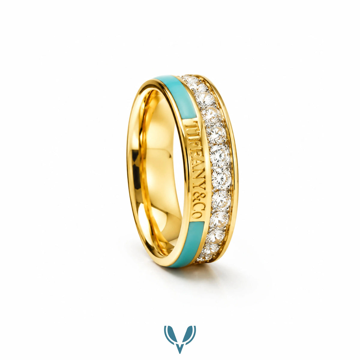 T Inspired Turquoise Gold Ring