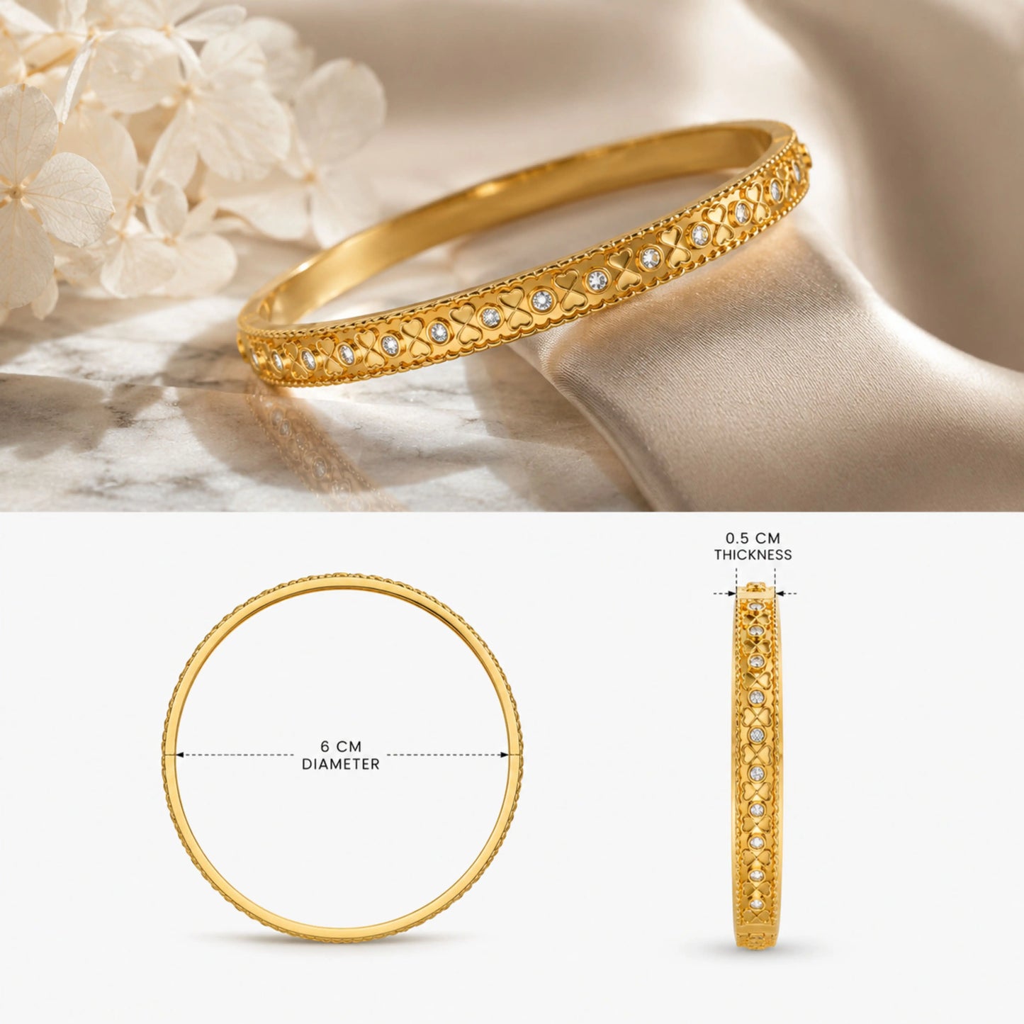 Crystal Studded Bangle