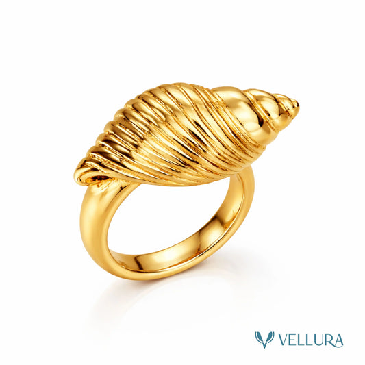 Gold Seashell Statement Ring