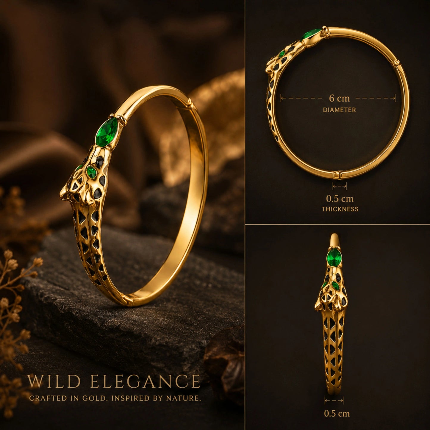 Emerald Panther Bracelet