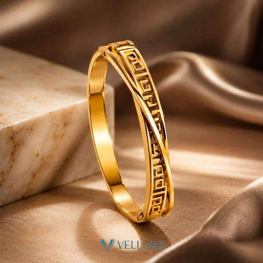 Greek Key Gold Bracelet