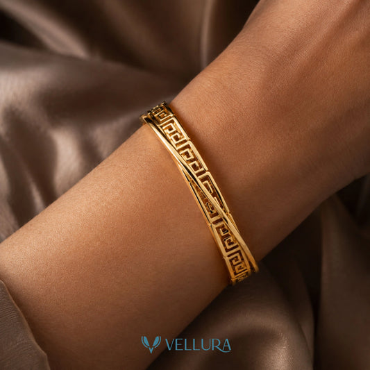 Greek Key Gold Bracelet